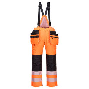 Portwest PW351 - PW3 Hi-Vis téli kantáros nadrág, narancs/fekete termék fő termékképe