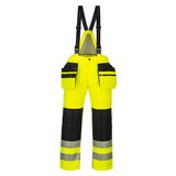 Portwest PW351 - PW3 Hi-Vis téli kantáros nadrág, sárga/fekete