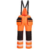 Portwest PW356 - PW3 Hi-Vis kantáros nadrág, narancs/fekete