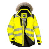 Portwest PW369 - PW3 Hi-Vis Parka téli kabát, sárga/fekete