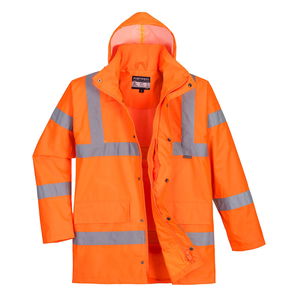 Portwest RT60 - Hi-Vis légáteresztő Rain Traffic kabát, narancs termék fő termékképe