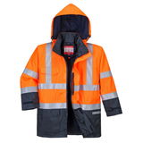 Portwest S779 - Bizflame Rain Hi-Vis Multi-Protection bélelt kabát, narancs/tengerészkék