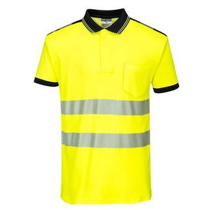 Portwest T180 - PW3 Hi-Vis jól láthatósági pólóing S/S, sárga/fekete termék fő termékképe