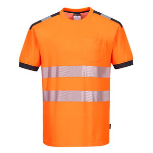 Portwest T181 - PW3 Hi-Vis jól láthatósági póló, narancs/szürke termék fő termékképe