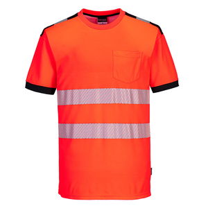 Portwest T181 - PW3 Hi-Vis jól láthatósági póló, piros/fekete termék fő termékképe