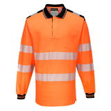 Portwest T184 - PW3 Hi-Vis hosszú ujjú pólóing, narancs/tengerészkék