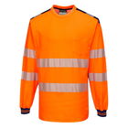 Portwest T185 - PW3 Hi-Vis hosszú ujjú póló, narancs/tengerészkék