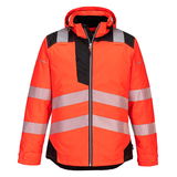 Portwest T400 - PW3 Hi-Vis téli kabát, piros/fekete