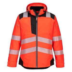 Portwest T400 - PW3 Hi-Vis téli kabát, piros/fekete termék fő termékképe