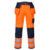 Portwest T501 - PW3 Hi-Vis Holster lengőzsebes nadrág, narancs/tengerészkék