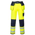 Portwest T501 - PW3 Hi-Vis Holster lengőzsebes nadrág, sárga/tengerészkék