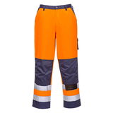 Portwest TX51 - Lyon Hi-Vis nadrág, narancs/tengerészkék