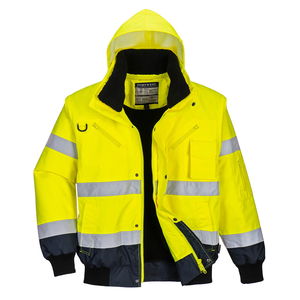 Portwest C465 - Hi-Vis 3 az 1-ben kontrasztos bomber dzseki, sárga/tengerészkék termék fő termékképe