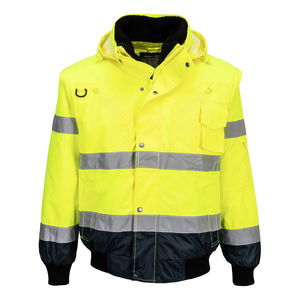 Portwest C465 - Hi-Vis 3 az 1-ben kontrasztos bomber dzseki, sárga/tengerészkék termék fő termékképe