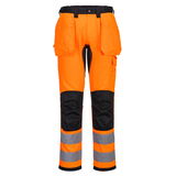 Portwest CD889 - WX2 Hi-Vis nadrág lezippzározható lengőzsebbel, narancs/fekete