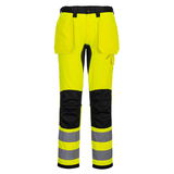 Portwest CD889 - WX2 Hi-Vis nadrág lezippzározható lengőzsebbel, sárga/fekete