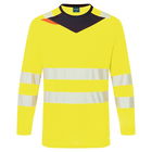 Portwest DX416 - DX4 Hi-Vis hosszú ujjú póló L/S, sárga/fekete