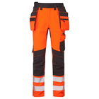 Portwest DX454 - DX4 Hi-Vis Craft nadrág lezippzározható lengőzsebbel, narancs/fekete