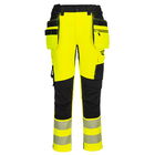 Portwest DX454 - DX4 Hi-Vis Craft nadrág lezippzározható lengőzsebbel, sárga/fekete