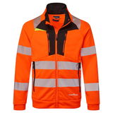 Portwest DX477 - DX4 Hi-Vis Funnel Neck pulóver, narancs/fekete