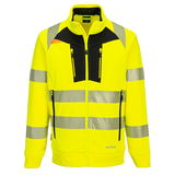 Portwest DX477 - DX4 Hi-Vis Funnel Neck pulóver, sárga/fekete