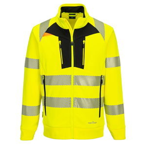 Portwest DX477 - DX4 Hi-Vis Funnel Neck pulóver, sárga/fekete termék fő termékképe