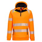 Portwest DX482 - DX4 Hi-Vis kapucnis pulóver, narancs/fekete