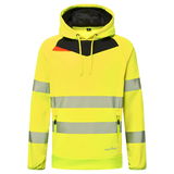 Portwest DX483 - DX4 Hi-Vis kapucnis pulóver, sárga/fekete