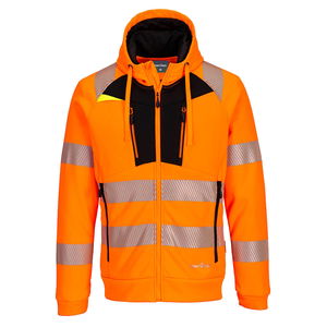 Portwest DX484 - DX4 Hi-Vis kapucnis pulóver, narancs/fekete termék fő termékképe