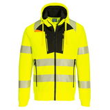 Portwest DX484 - DX4 Hi-Vis kapucnis pulóver, sárga/fekete