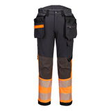 Portwest EV442 - EV4 Hi-Vis Stretch Class 1 Holster lengőzsebes nadrág, rövidített, narancs/szürke