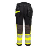 Portwest EV442 - EV4 Hi-Vis Stretch Class 1 Holster lengőzsebes nadrág, rövidített, sárga/fekete