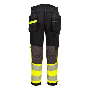 Portwest EV442 - EV4 Hi-Vis Stretch Class 1 Holster lengőzsebes nadrág, rövidített, sárga/fekete termék fő termékképe