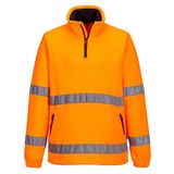 Portwest F302 - Hi-Vis 1/2 Zip jól láthatósági polár pulóver, narancs