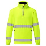 Portwest F302 - Hi-Vis 1/2 Zip jól láthatósági polár pulóver, sárga