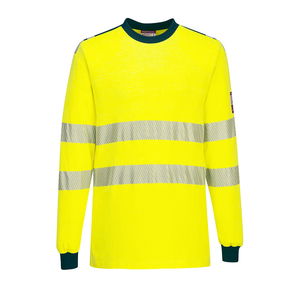 Portwest FR701 - PW3 FR Modaflame Hi-Vis lángálló hosszú ujjú póló, sárga/tengerészkék termék fő termékképe