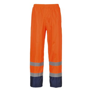 Portwest H444 - Hi-Vis Classic Contrast esőnadrág, narancs/tengerészkék termék fő termékképe