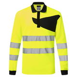 Portwest PW220 - PW2 Hi-Vis hosszú ujjú pólóing, sárga/fekete