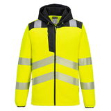 Portwest PW335 - PW3 Hi-Vis Technical kapucnis polár pulóver, sárga/fekete