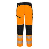 Portwest T141 - PW3 Hi-Vis női stretch nadrág, narancs/fekete