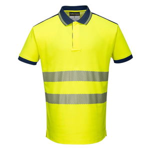 Portwest T180 - PW3 Hi-Vis jól láthatósági pólóing S/S, sárga/tengerészkék termék fő termékképe