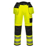 Portwest T501 - PW3 Hi-Vis Holster lengőzsebes nadrág, rövidített, sárga/fekete