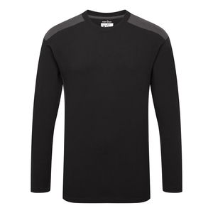 Portwest W1664 - Kéttónusú hosszú ujjú póló L/S, fekete/szürke termék fő termékképe