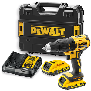 Dewalt DCD777D2T szénkefe nélküli akkus fúró-csavarozó (2 x 2.0 Ah Li-ion akkuval, TSTAK koffer) termék fő termékképe