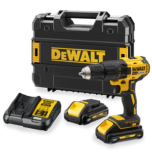 Dewalt DCD777L2T szénkefe nélküli akkus fúró-csavarozó (2 x 3.0 Ah Li-ion akkuval, TSTAK koffer) termék fő termékképe