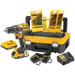 Dewalt DCK791D2T szénkefe nélküli akkus fúró-csavarozó (2 x 2.0 Ah Li-ion akkuval, TSTAK kofferben) + tartozék készlet termék fő termékképe