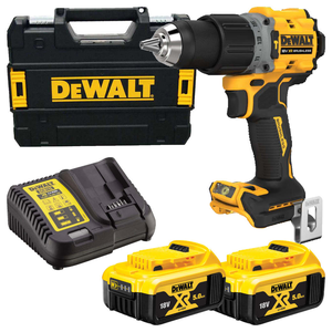 Dewalt DCD805P2T szénkefe nélküli akkus ütvefúró-csavarozó (2 x 5.0 Ah Li-ion akkuval, TSTAK kofferben) termék fő termékképe