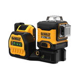 Dewalt DCE089D1G18 akkumulátoros 3 vonalas 360° lézer - zöld (1 x 2.0 Ah Li-ion akkuval, TSTAK kofferben)