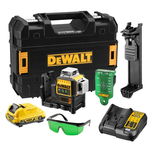 Dewalt DCE089D1G akkumulátoros 3 vonalas 360° lézer - zöld (1 x 2.0 Ah Li-ion akkuval, TSTAK kofferben)