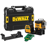 Dewalt DCE089NG18 akkumulátoros 3 vonalas 360° lézer - zöld (akku és töltő nélkül, TSTAK kofferben)